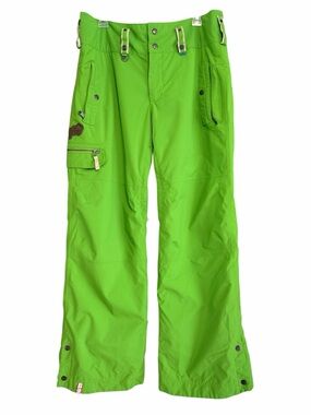 Bonfire Womens Ski Pants Prism Classic Fit Sz Medium Lime Green